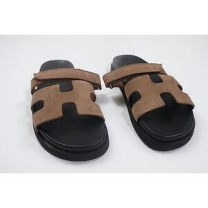 Steve Madden Slide Sandals H-Band Adjustable Size 9 Brown Casual Summer Shoes